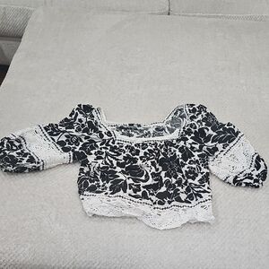 Rachel Zoe Monochrome Floral Top